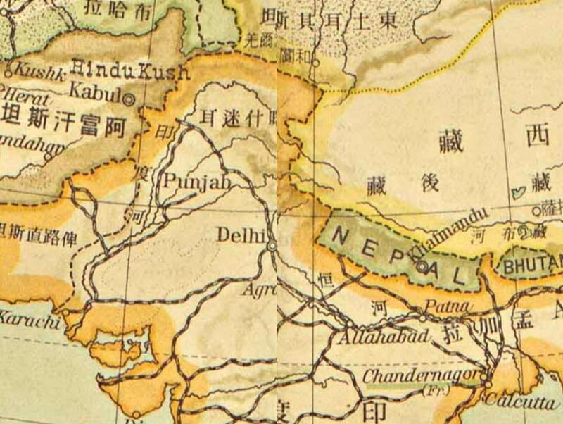 亚洲地图《清末亚细亚形势图》插图3