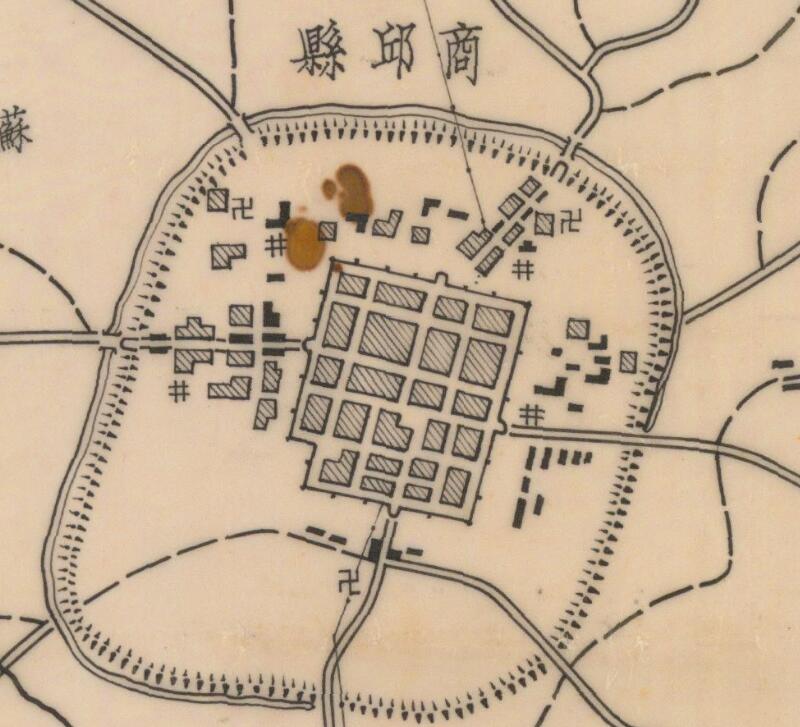 1944年河南《商邱现况图》插图1