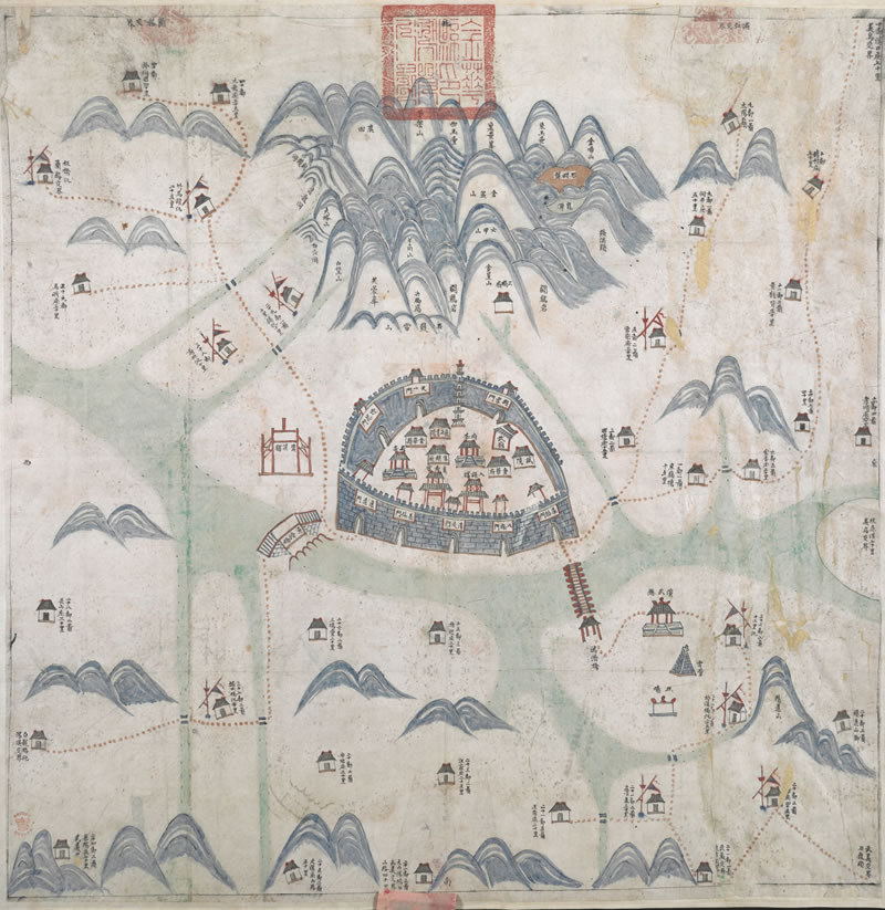 1823年《金华县舆图》插图