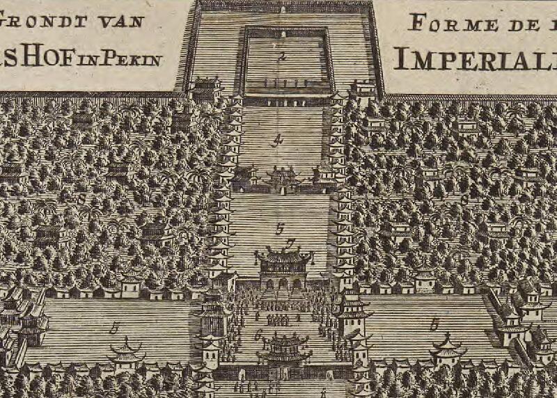 1665年《荷使初访中国记》中的北京地图插图1