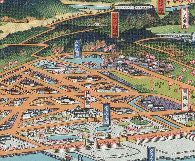 1927年旅顺鸟瞰彩绘地图插图2