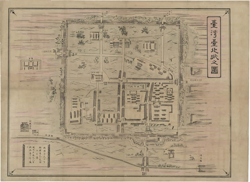 1895年《台湾台北城之图》插图