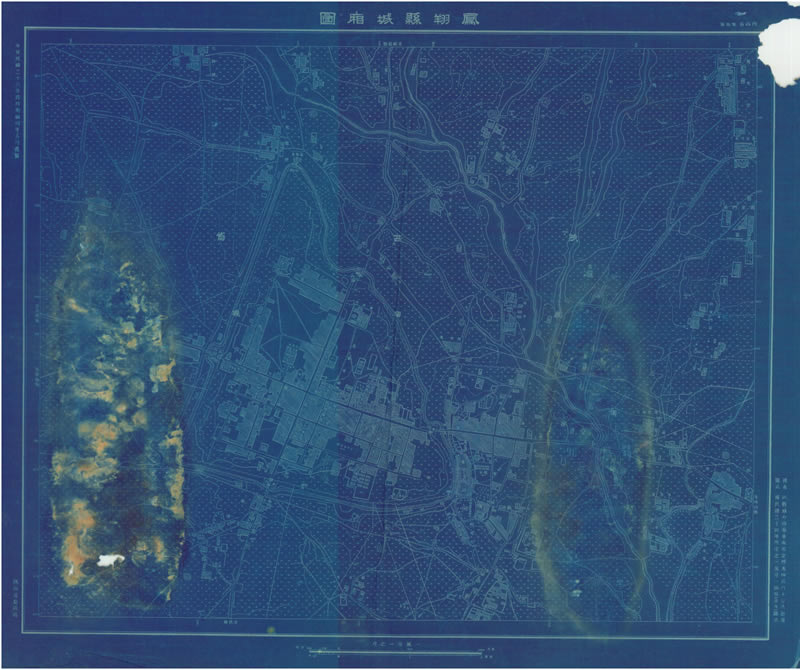 1948年陕西《凤翔县城厢图》插图