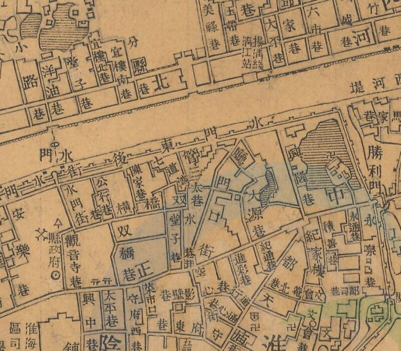 1947年《淮阴县城市图》1万分1插图2