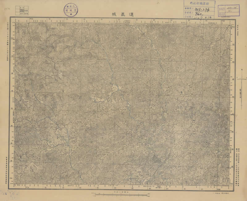 1943年《贵州省地形图》五万分一插图1