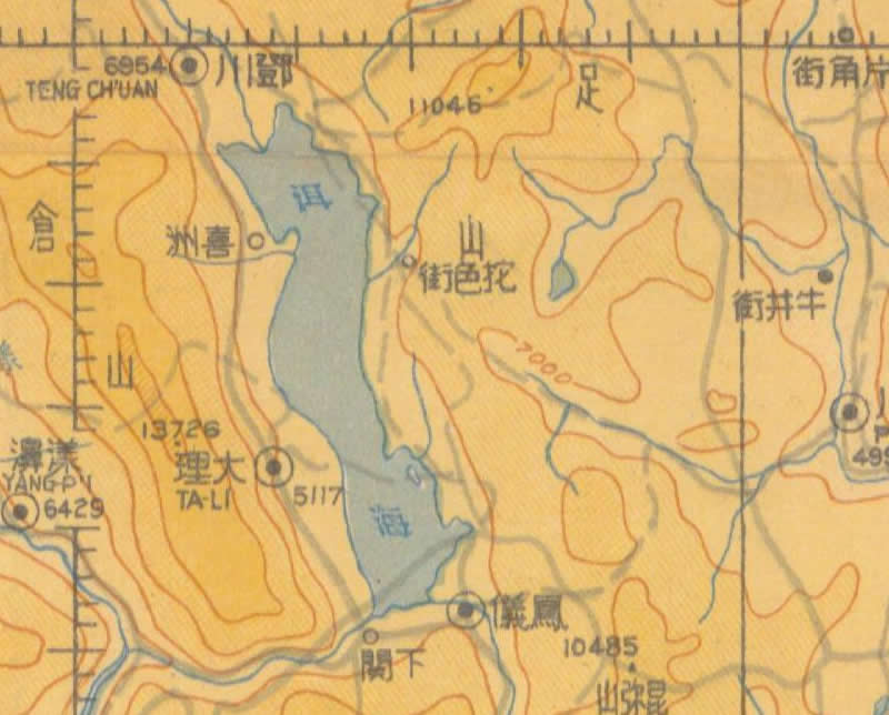 1947年100万《大理》航空图插图1