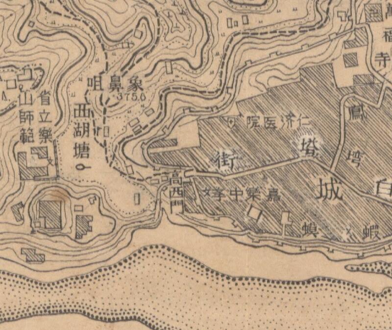 1948年《乐山县城厢图》插图3