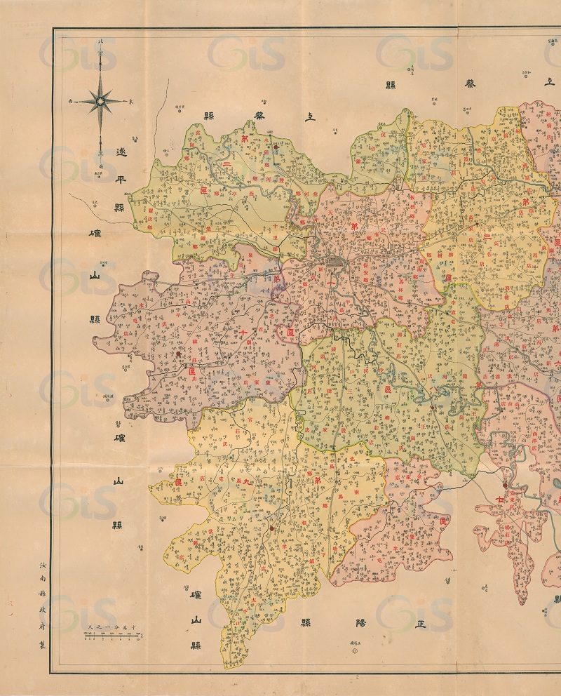 1934年《河南汝南县详图》插图