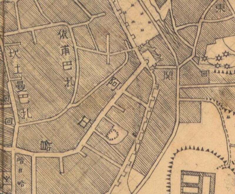 1947年新疆《疏附县城厢图》插图1