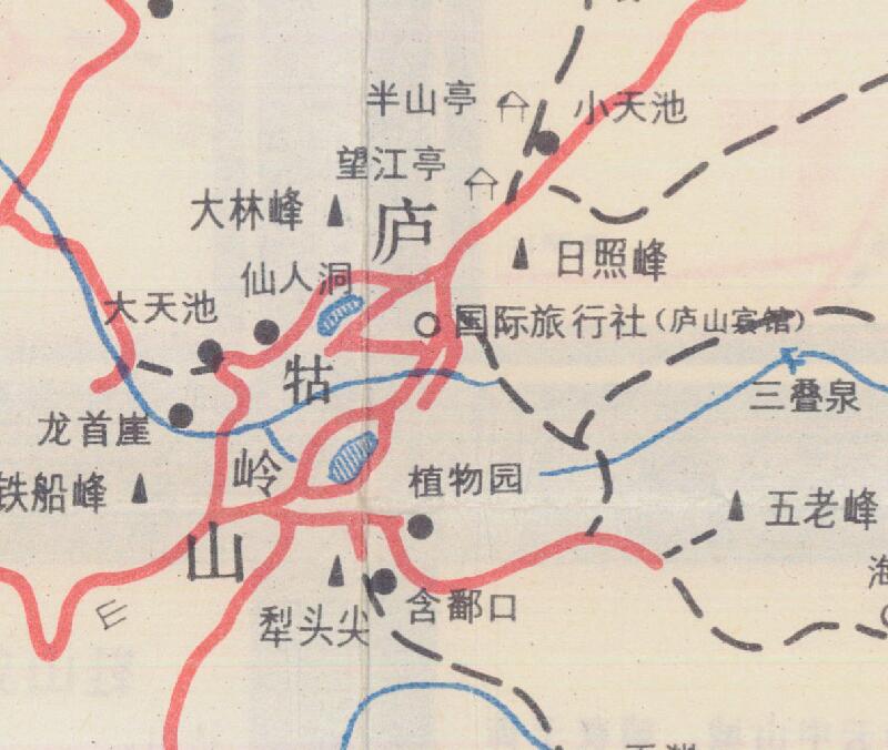 1983年《庐山旅游区导游图》插图2