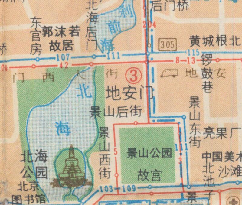 1985年《北京市交通图》插图2