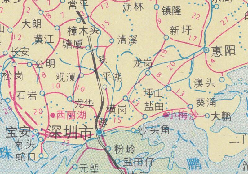 1987年《广东省交通旅游图》插图3