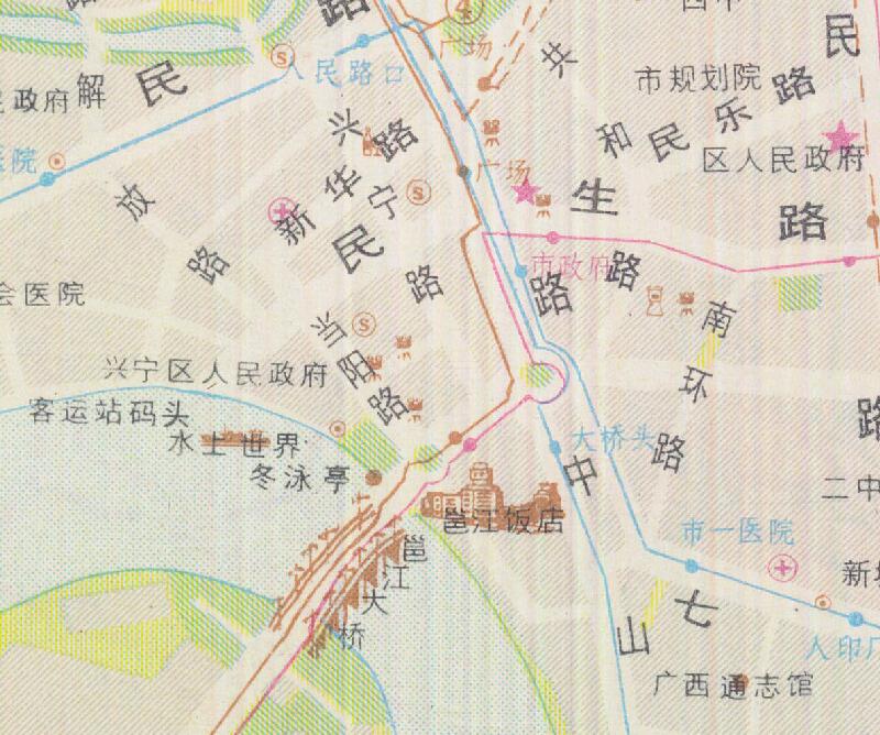 1986年《南宁交通图》插图3