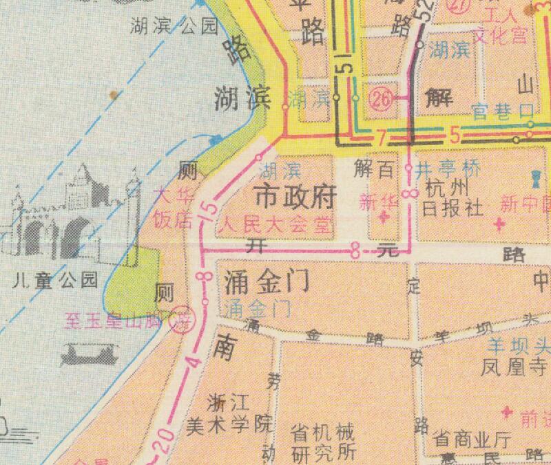 1985年《杭州旅游图》插图3