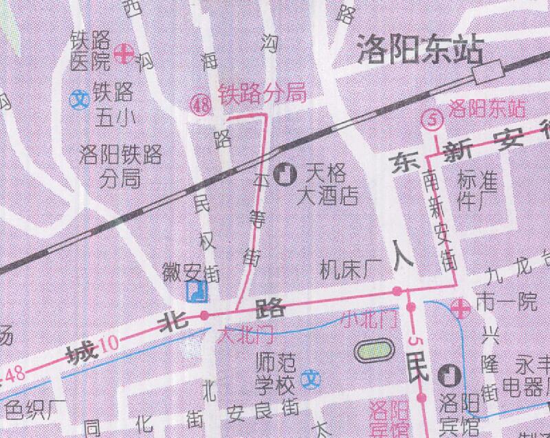 1999年《洛阳市交通旅游图》插图3