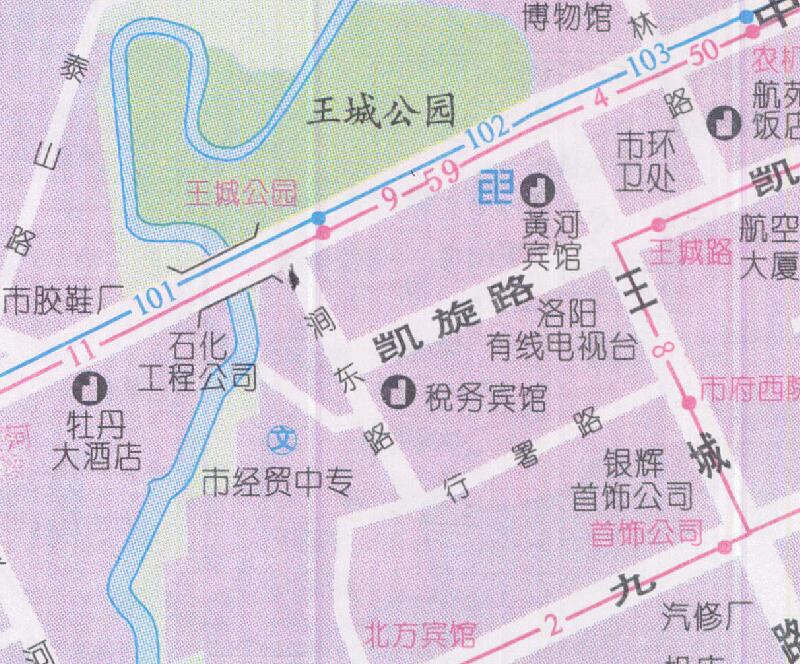 1999年《洛阳市交通旅游图》插图4