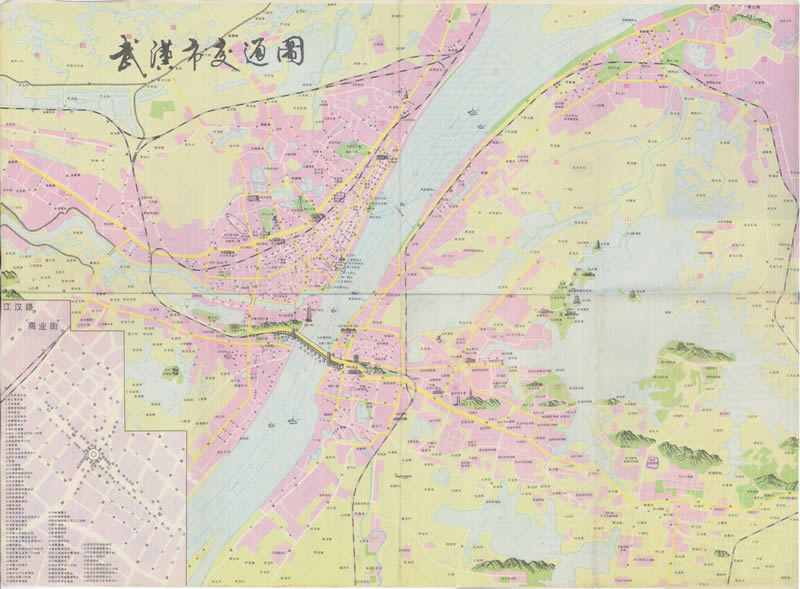 1986年《武汉市交通图》插图1