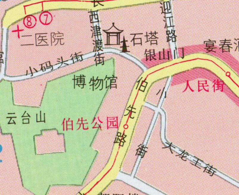 1997年《最新镇江市交通旅游图》插图3