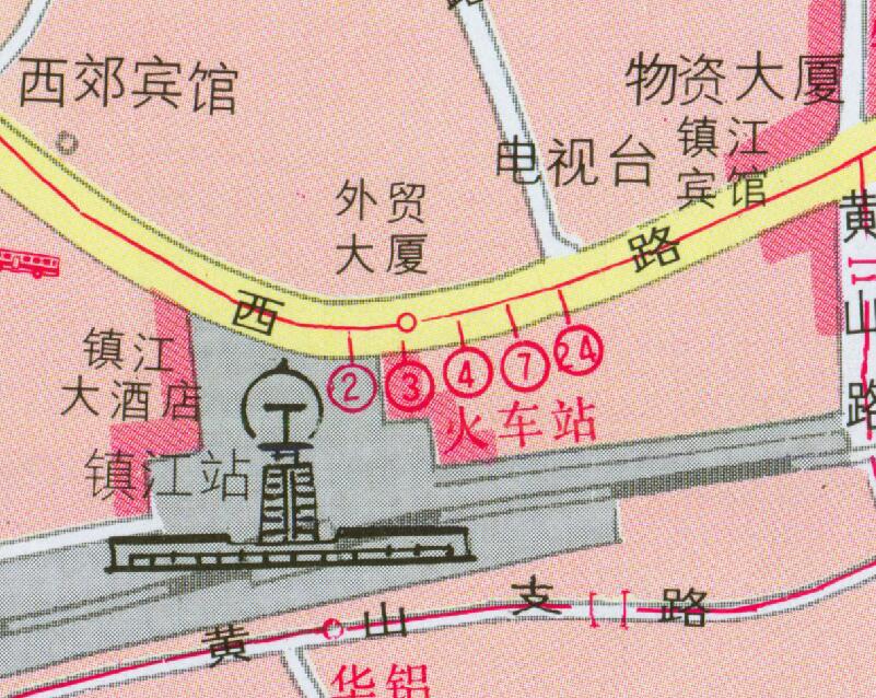 1997年《最新镇江市交通旅游图》插图4