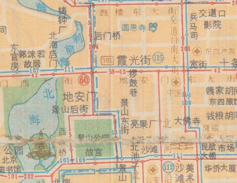 1987年《北京市区交通图》插图2
