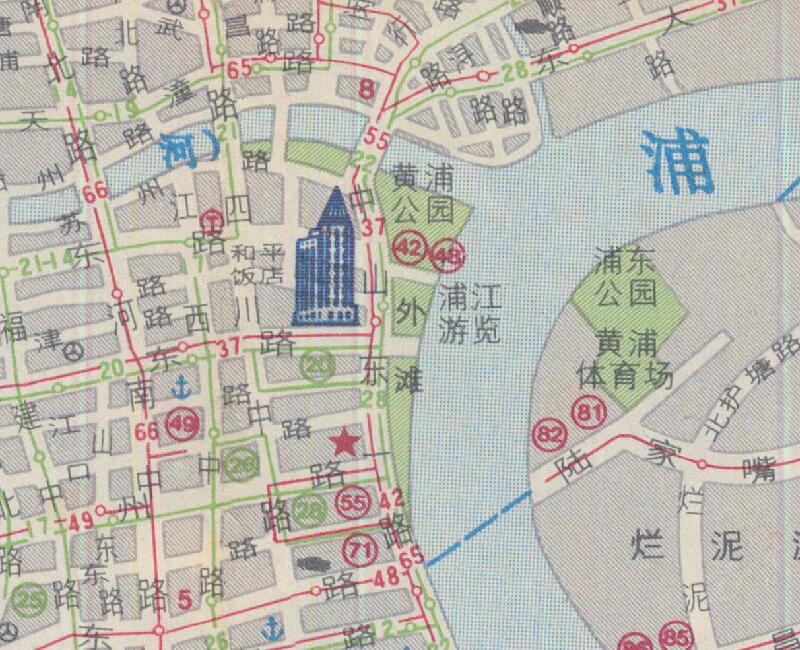 80年代《上海游览交通图》插图2