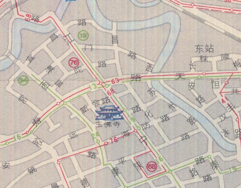 80年代《上海游览交通图》插图3