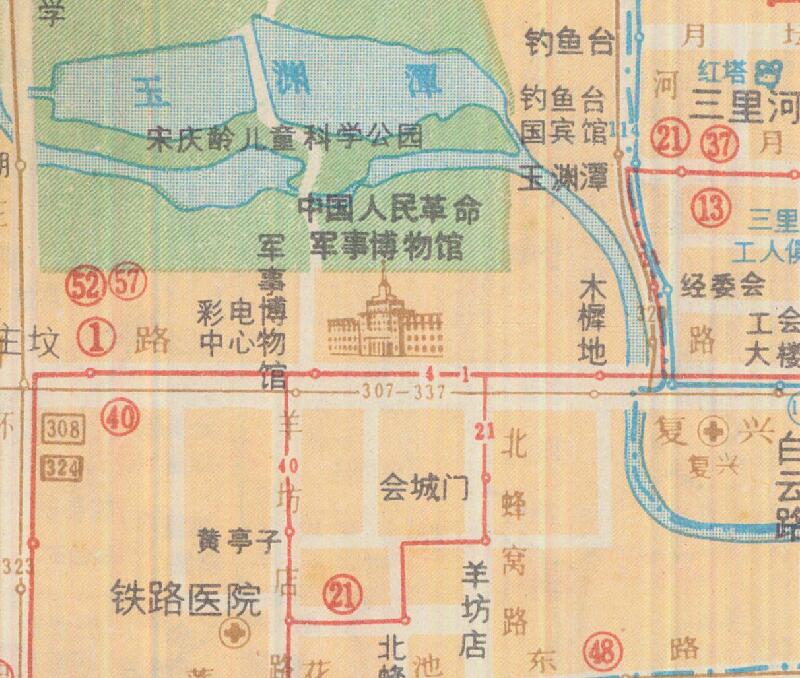 1987年《北京市区交通图》插图4