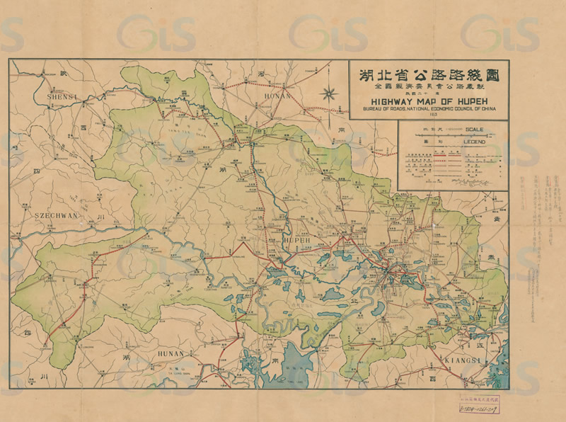 1931年《湖北省公路路线图》插图