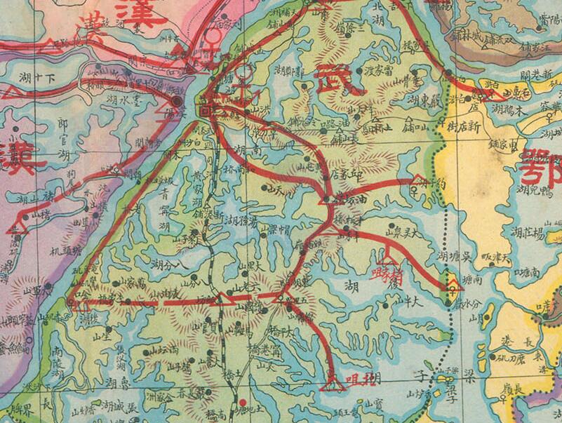 1933年前后《湖北形势地图》插图1