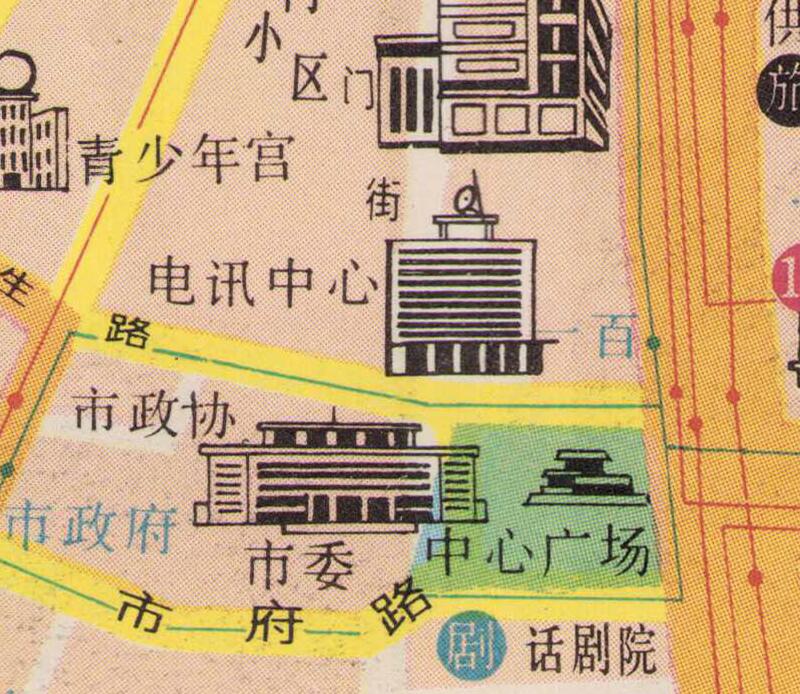 1989年《齐齐哈尔旅游交通图》插图2