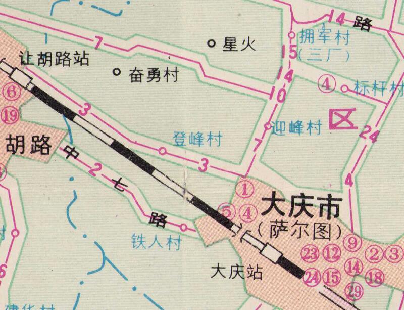 1989年《大庆交通图》插图2