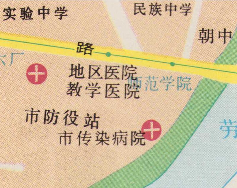 1989年《齐齐哈尔旅游交通图》插图4