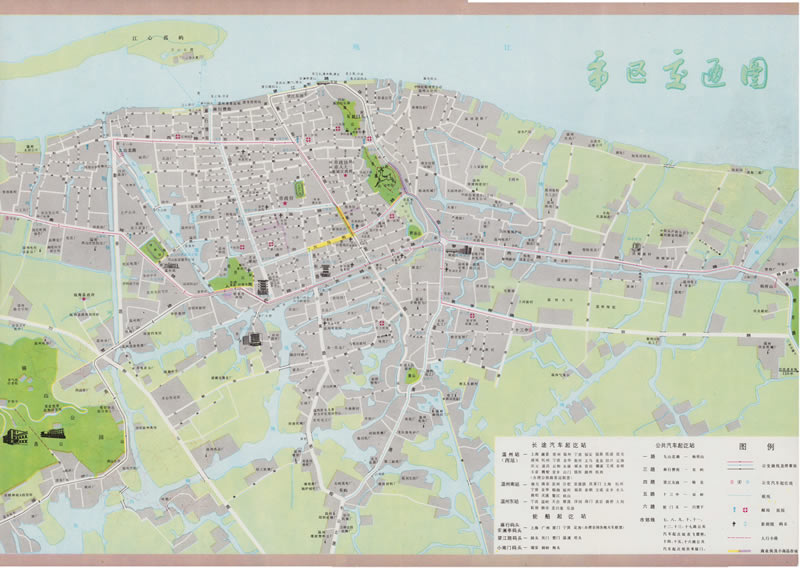 1988年《温州市区交通图》插图1