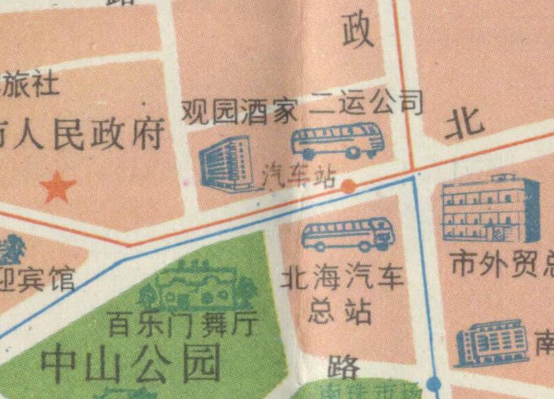1988年《北海交通游览图》插图2