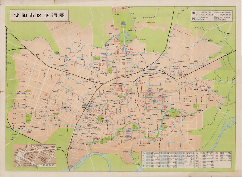 1989年《沈阳交通导游图》插图1