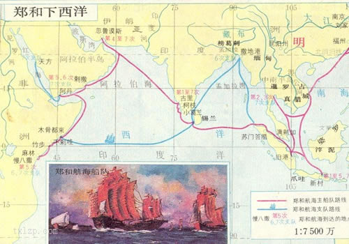 郑和下西洋路线图缩略图