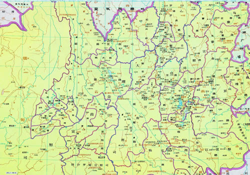 元代 云南行省中部地图缩略图