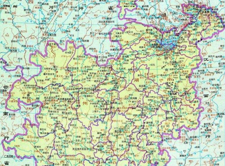 元代 湖广行省地图缩略图