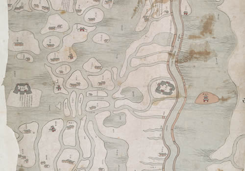 1757年《两淮盐河图》缩略图