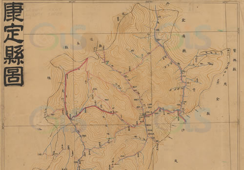 民国时期《康定县图》缩略图