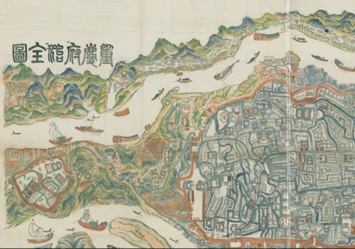 1886年《重庆府治全图》缩略图