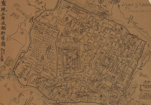 1911年宣统三年成都街市图缩略图