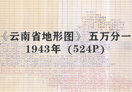 1943年《云南省地形图》五万分一缩略图