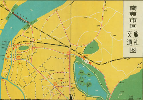 1980年代《南京市区交通旅社图》缩略图