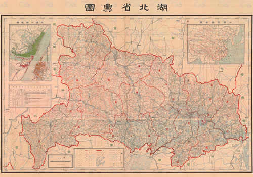 1932年《湖北省舆图》缩略图