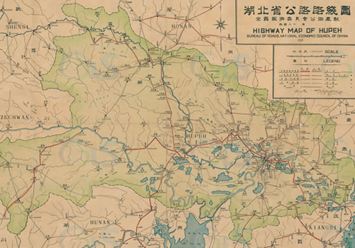 1931年《湖北省公路路线图》缩略图